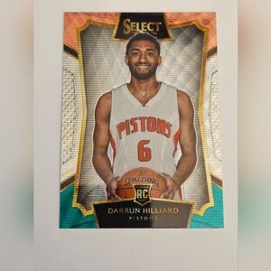 2015-2016 Panini Select Rookie Card Darrun Hilliard Detroit Pistons #72